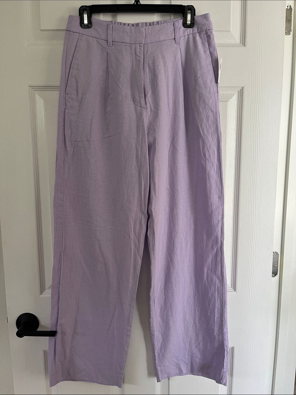 Old Navy Lilac Elastic-Waist Wide-Leg Trousers